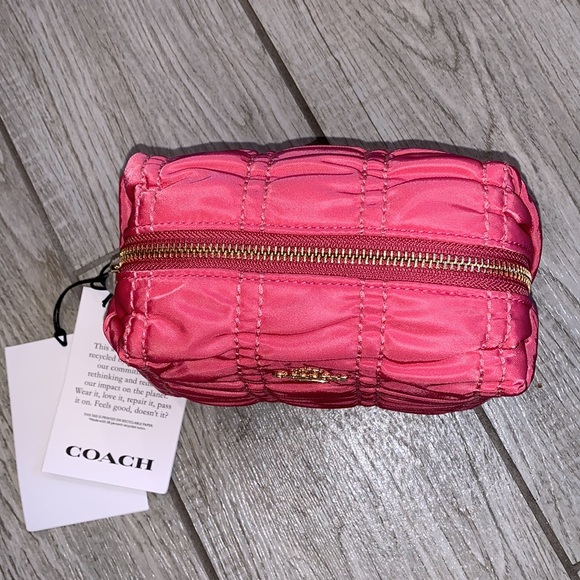 NWT (Set) Coach Court Backpack & Matching Small Box Cosmetic Case with Ruching